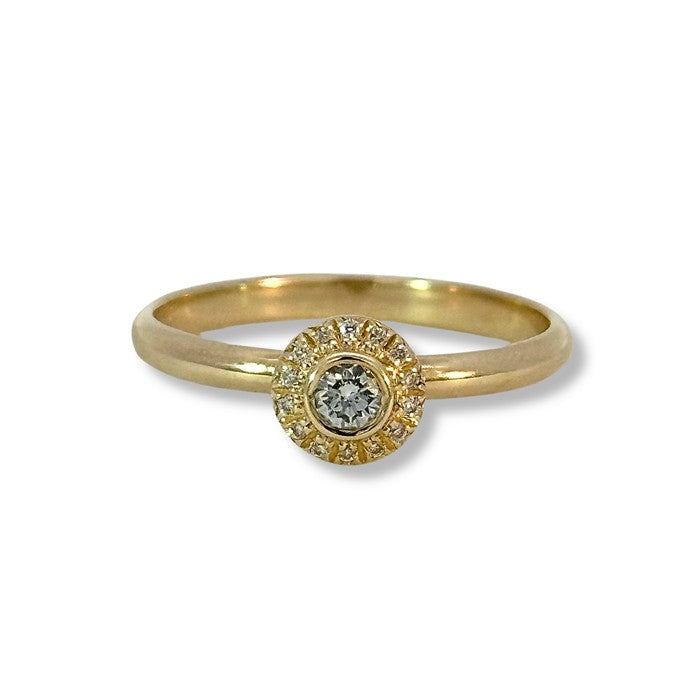 Aagaard rosetring i 14 karat guld med 0,19 ct diamanter i wesselton/si fra Aagaard.